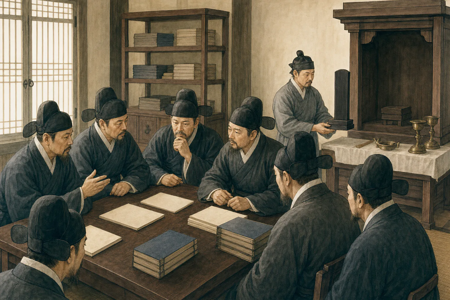 왜 죽은 뒤에 이름이 정해졌을까의 핵심 상황을 보여주는 본문 삽화